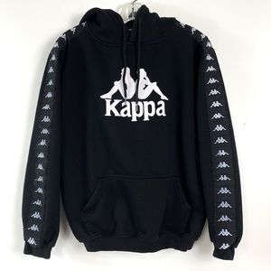 Kappa Black Logo Kids Hoodie Size L
